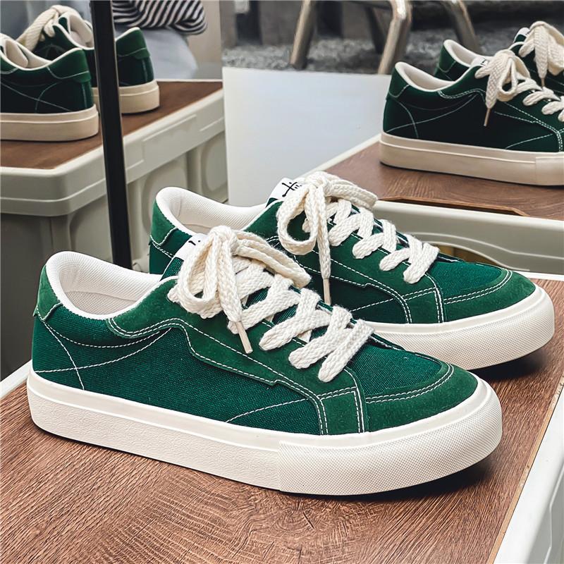 

Simple red canvas shoes male students summer new breathable board shoes ins retro versatile platform skateboard shoes tide 39