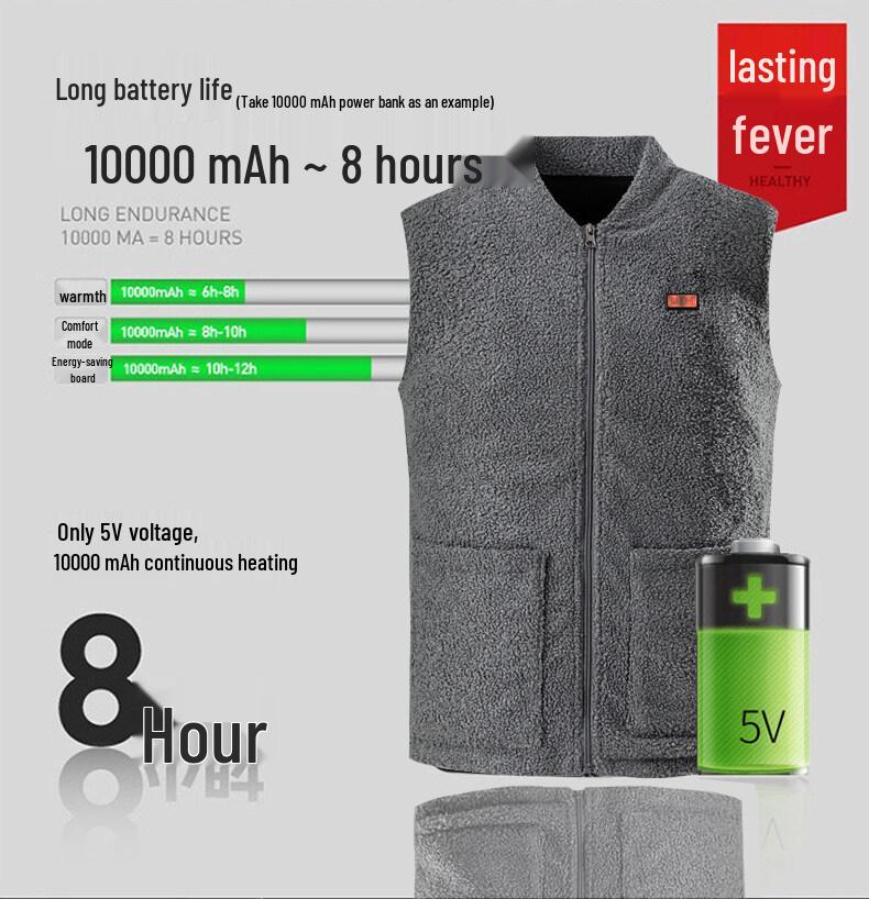 Men's Smart Heated Vest with USB - Thickened Electric Heating for Extra Warmth