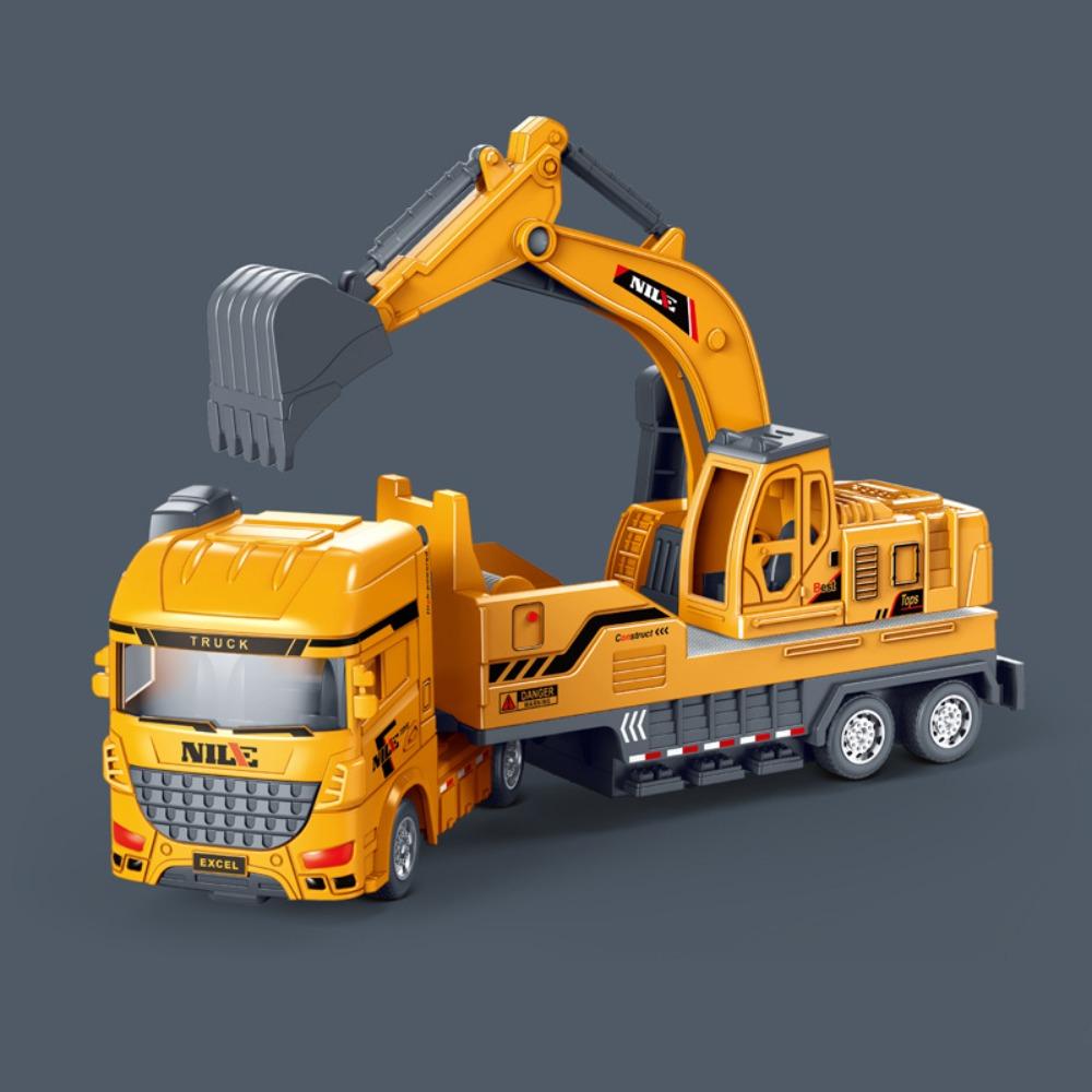 Truck Car Engineering Truck Model Simulation Mixer Truck Toys Excavator Model Toy  For Children