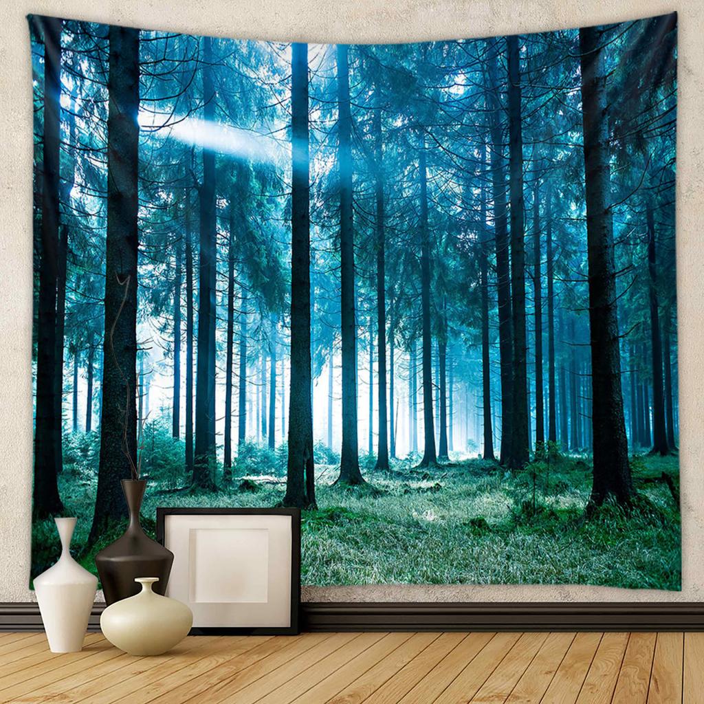 Home Tapestry Wall Hanging Forest Tapestry Background Fabric For Living Room Bedroom Decor Decorative Wall Art