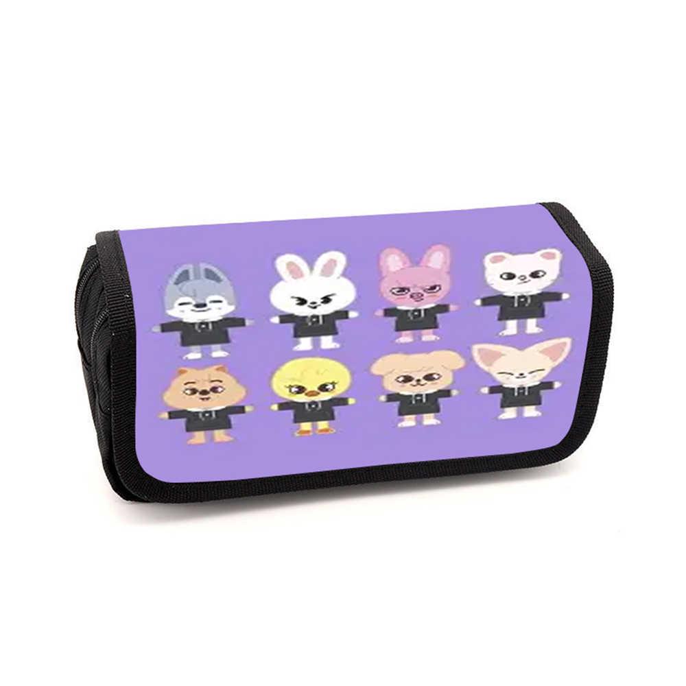 Cute Cartoon Animal Multi-Layer Pencil Case - Large Capacity, Portable Stationery Box for Students