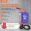 VEVOR 10Gal/40L Sandblaster Equipped with Nozzle Shut-Off Valve Pressure Gauge Ceramic Nozzle 2.5m Hose Filling Funnel Watertrap 6\" Rubber