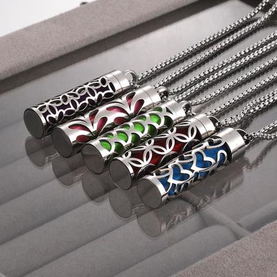 New Aromatherapy Jewelry Necklaces Essential Oil Diffuser Necklace Stainless Steel Open Locket Aroma Scent Perfume Necklace