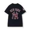 MLB New York Yankees Graphic Print Round Neck Summer American Short Sleeve T-Shirt Unisex Tops Navy-Blue 14117425