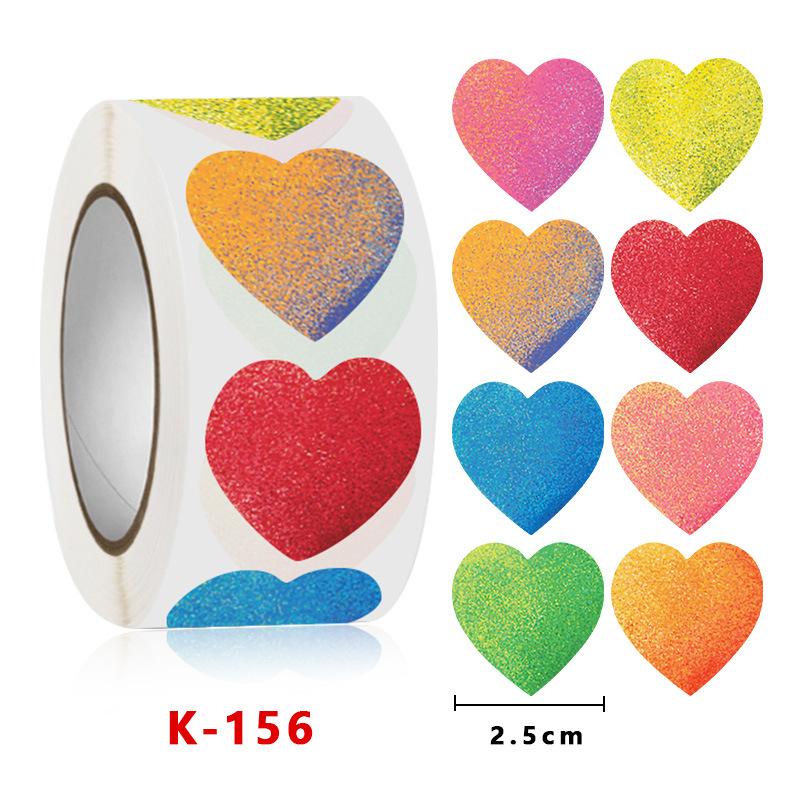 500pcs Valentine's Day Sticker I LOVE YOU Heart Shape With Heart Paper Thank You Sticker Snowflake Label Gift Box Decoratio