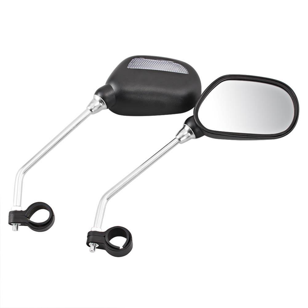 Kolip 1 Pair Bicycle Rearview Mirror Degree Adjustable Riding Convex Reflective Safety Glass Rear View Mirrors