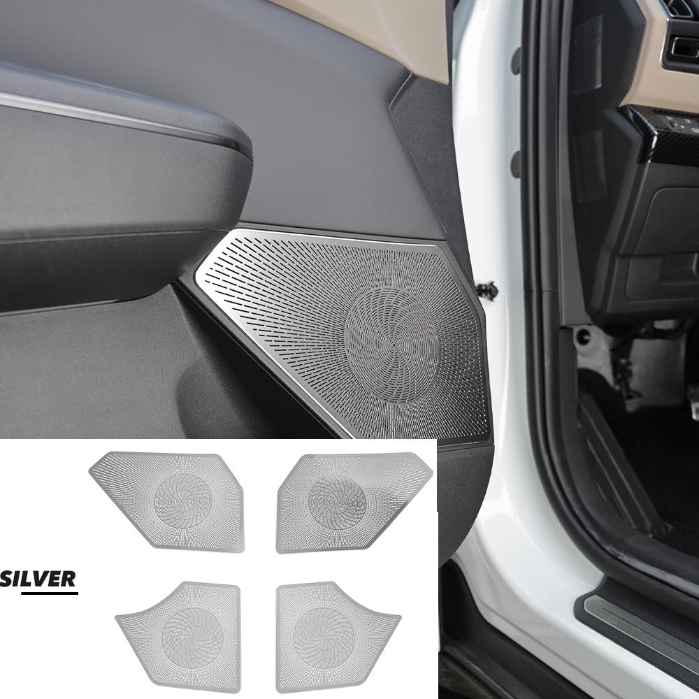 For KIA EV5 2024 2025 LHD/RHD Car Door Speaker Horn Protective Covers Interior Trim Accessories Stainless Steel Material