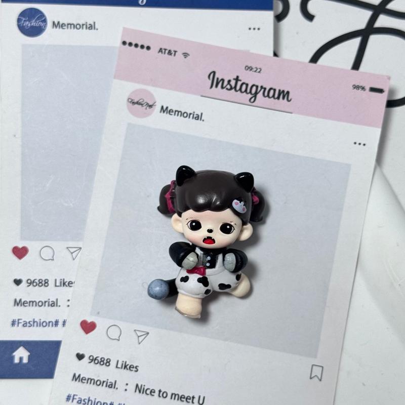 Zoraa Meow Sister Series Blind Bag Derivative Work Creativity Car Ornament Diy Backpack Pendant Mini Figure Toy Collectble Gifts