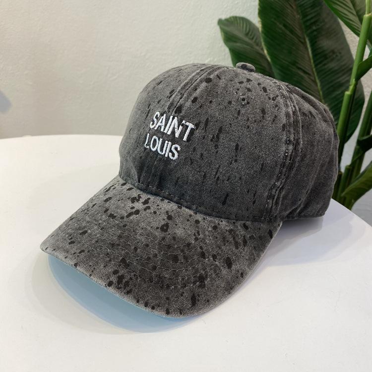 splashing ink spots art style cap style personality hip hop curved brim hat outdoor sports soft top baseball cap tide