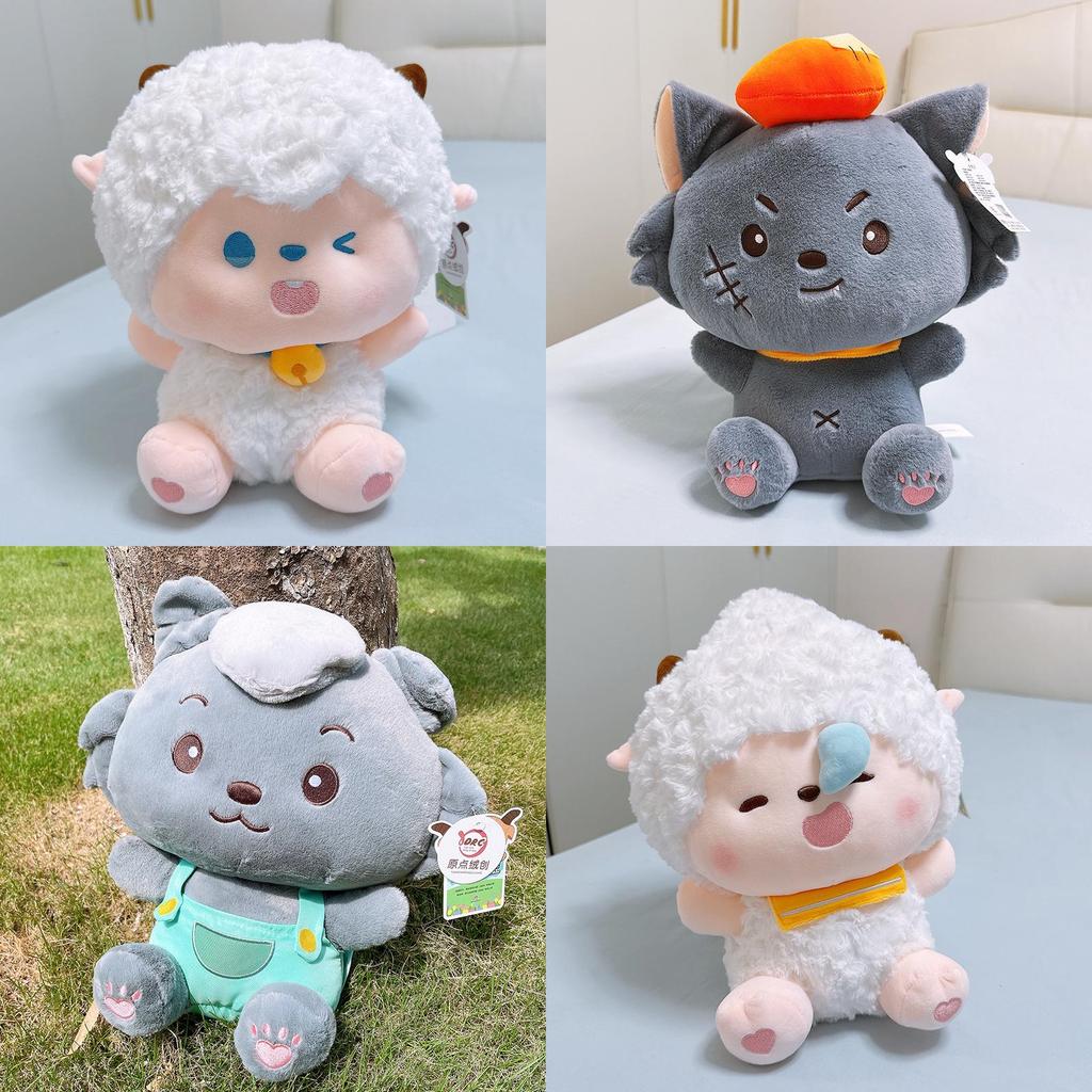Pleasant Goat And Big Wolf Plush Toy With Soft Short Pile For Kids And Collectors