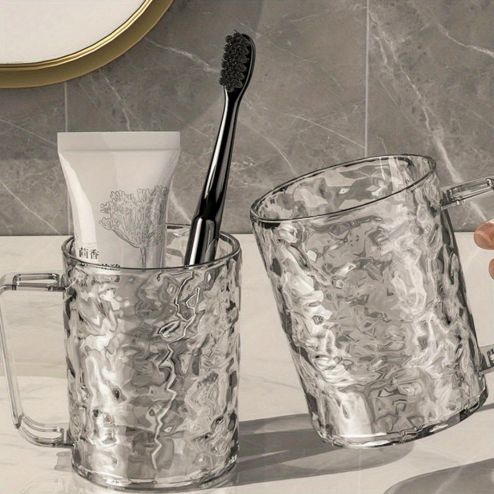 2 Pcs/set Elegant Couple's Toothbrush Mug Set - Glacier Pattern Mouthwash Mug,Perfect Toothbrush Holder,Ideal for Couples