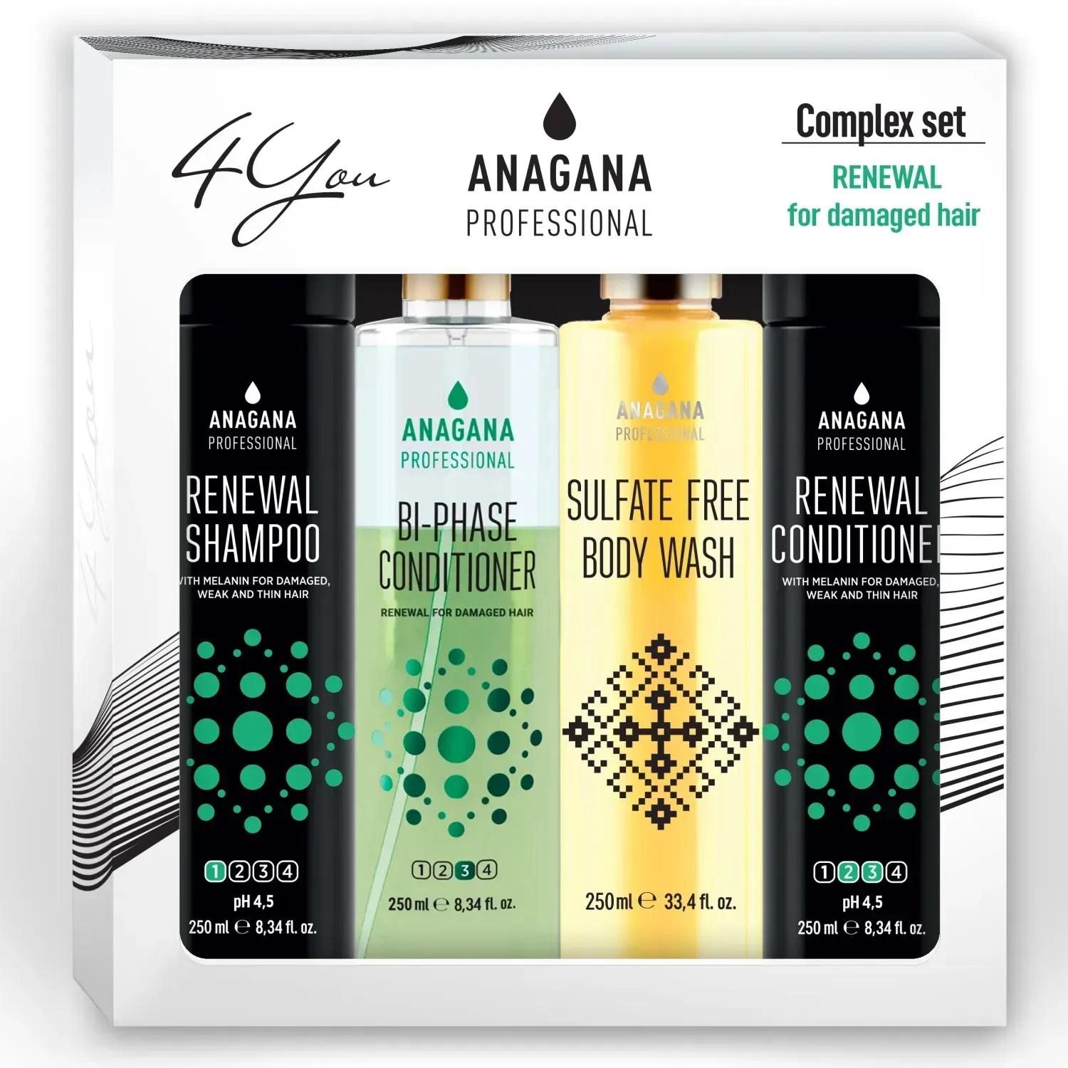 

4YOU Restoration set for damaged brittle hair ANAGANA 4x250 ml