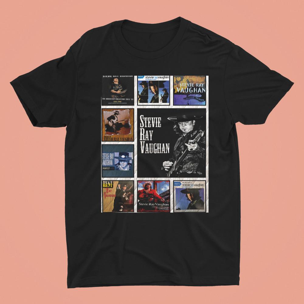 Stevie Ray Vaughan Compilations Albums Black Unisex  S-234XL  D612 Unisex T-Shirt XXXL