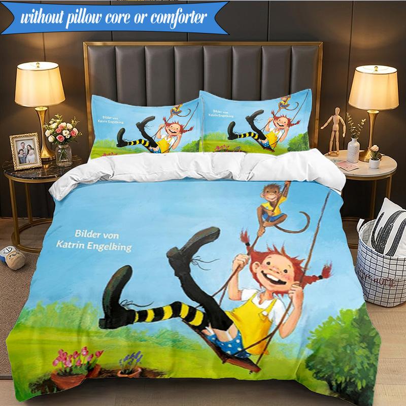Pi-ppi And Horse Friendship 3pcs K-pop music group Bedding set,Ideal for Bedroom, Dormitory,Including Duvet Cover And 2pcs Pillowcases,Fan gifts