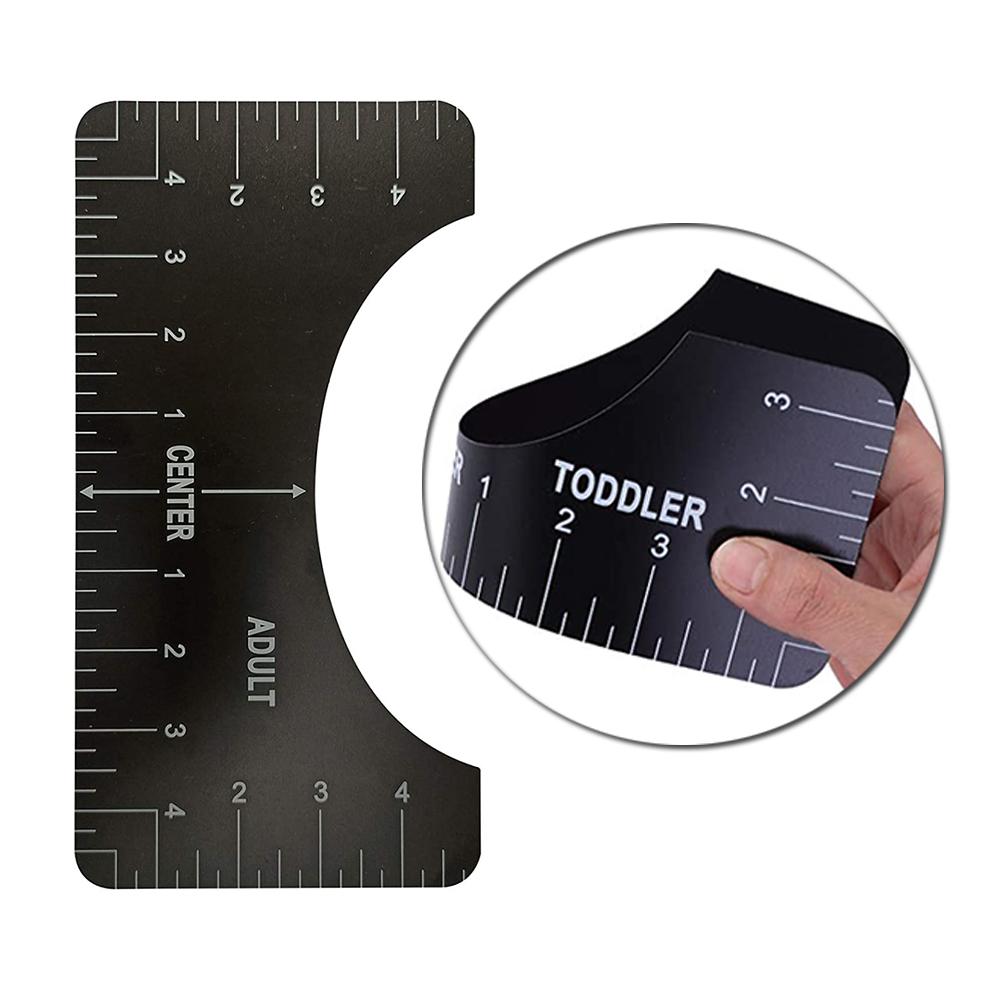 4pcs T-Shirt Ruler Guide Shirt Alignment Tool T-Shirt Alignment Ruler with Clothing Size Chart for Adult Youth Toddler Infant