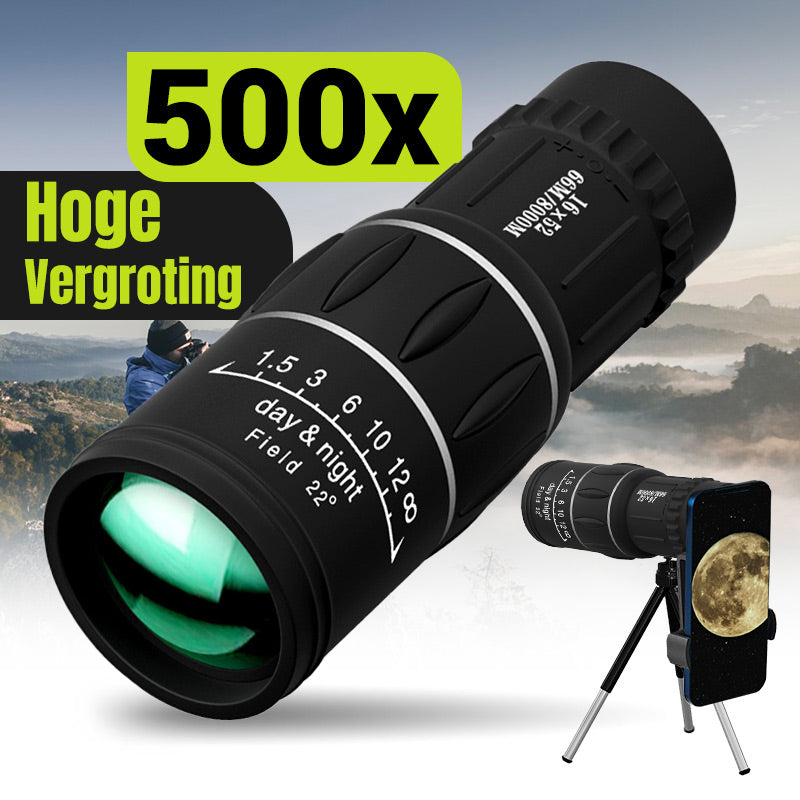 Non-Toxic 40X60 Monocular Telescope Optical Zoom Spotting Scope Fmc Bak4 Long Range Outdoor Portable Bird Watching Target Telescope 16X52