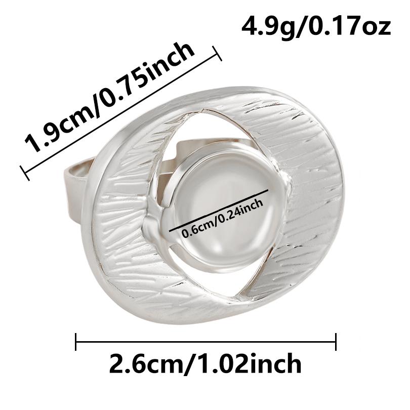 15Pcs Vintage Lotus Flower Oval Round Cabochon Blank Tray Ring Stainless Steel Rings For Women Men Handmade Energy Jewelry Gift