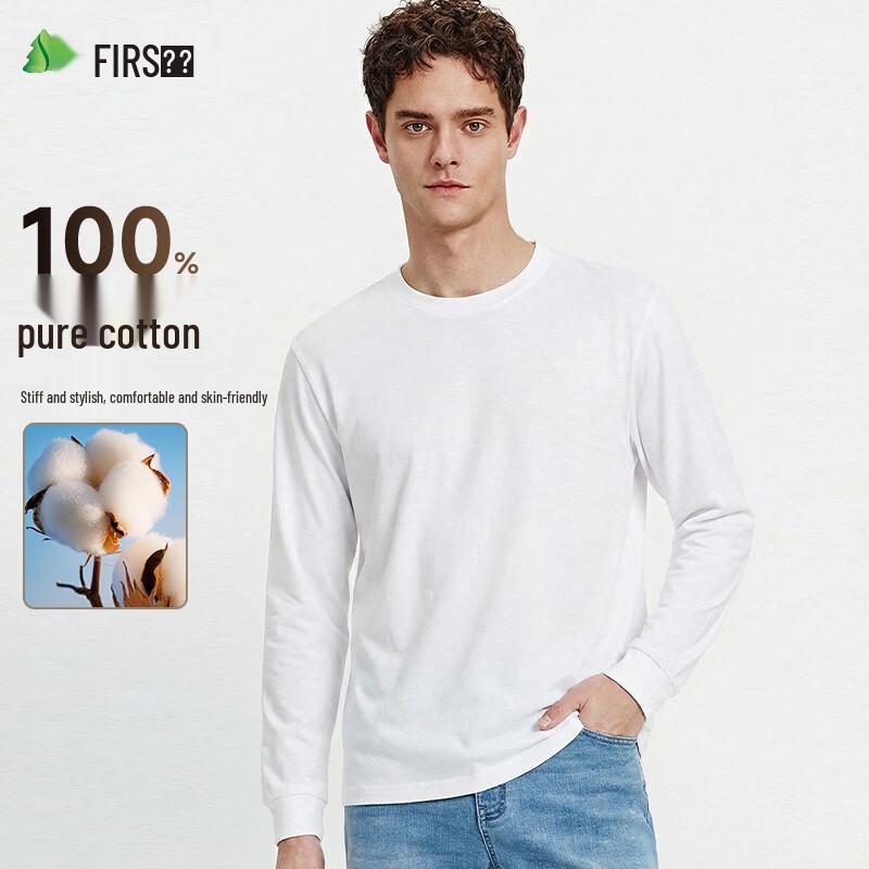 Men's Heavyweight 100% Cotton Long Sleeve T-Shirt