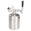2L Stainless Steel Beer Keg Homebrew Keg System Kit with Carbonator Faucet Mini CO2 Regulator