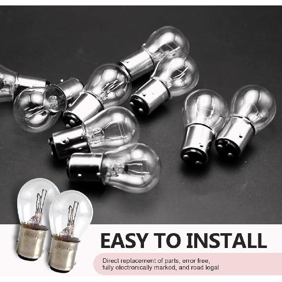 10PCS 1157 Light Bulb, Double Tail High And Low Brake Light Bulb, P21/5W S25 2057 2357 7528 BAY15D Bulbs, Universal Halogen Turn Signal Parking
