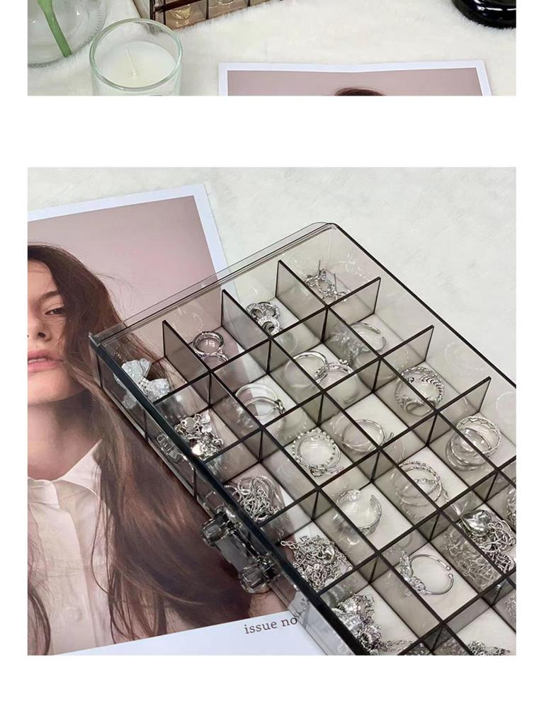 Clear Acrylic Multi-Layer Jewelry Organizer with Drawers for Rings, Earrings, and Necklaces