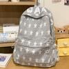Schoolbag Sweet Cool Wind Light Gray White Star Full Print Backpack Couple Model Travel Shopping Student Party Class Daily Versatile Backpack