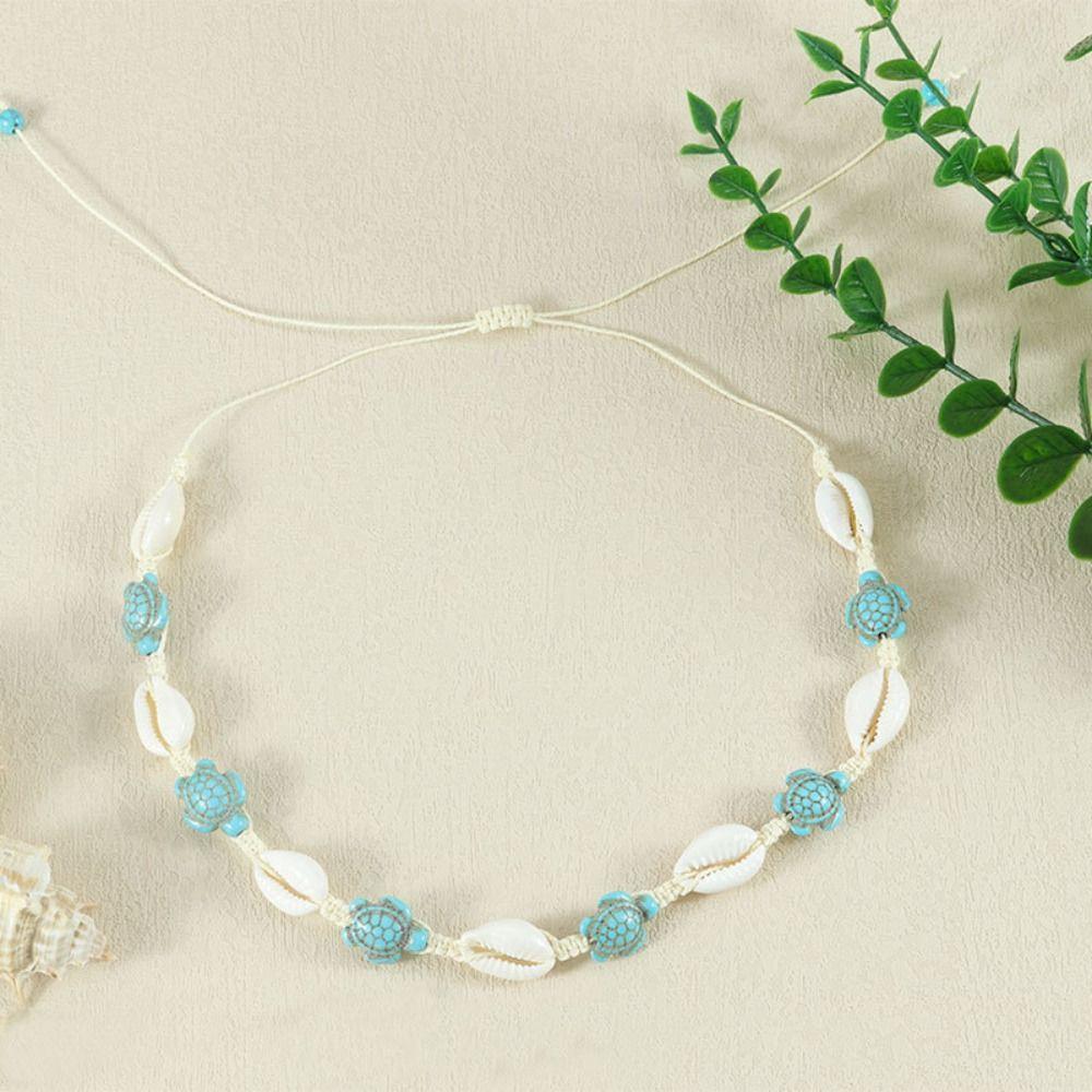 Sea Series Starfish Beaded Bracelet Jewelry Shell Beaded Handstring Turtle Woven Bracelet  Couple