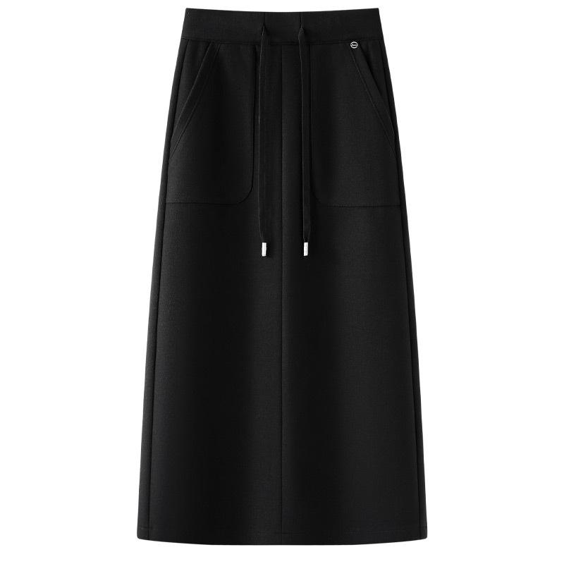 Soft & Fluffy Wool-Blend Mid-Length High-Waisted Slim-Fit Skirt for Women - 2025 Winter Collection