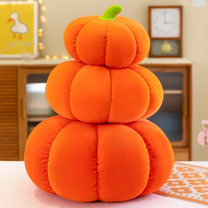 Soft Plush Pumpkin Pillow - Halloween Decorative Cushion, Stuffed Toy for Home & Car, Cute Gift for Kids & Adults