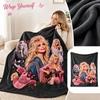 Decorative Throw Blanket, Single-Sided Print for Bed, Couch, Sofa and Living Room Decor