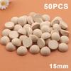 5/10/20/30/50Pcs Natural Half Wooden Beads Half Unfinished Wood Balls Split Wood Beads For Diy Craft Toy Home Decor