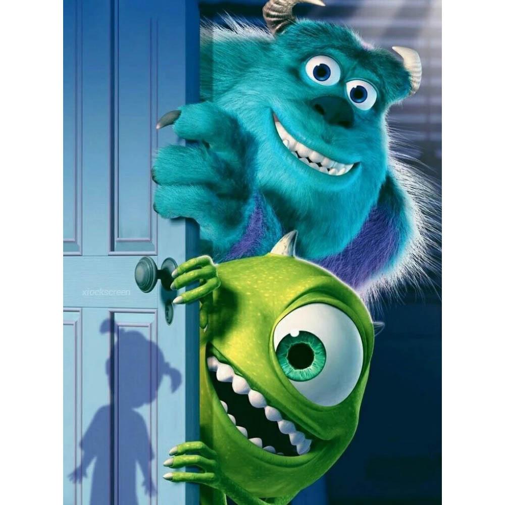 2026 Neues Disney Monster AG Diamantstickerei Cartoon Runde Diamantmalerei Neues Mosaik Puzzle Strasssteine Heimwanddekoration