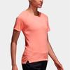 Adidas Sports Running Round Neck T-Shirt Women Tops Orange DN3242