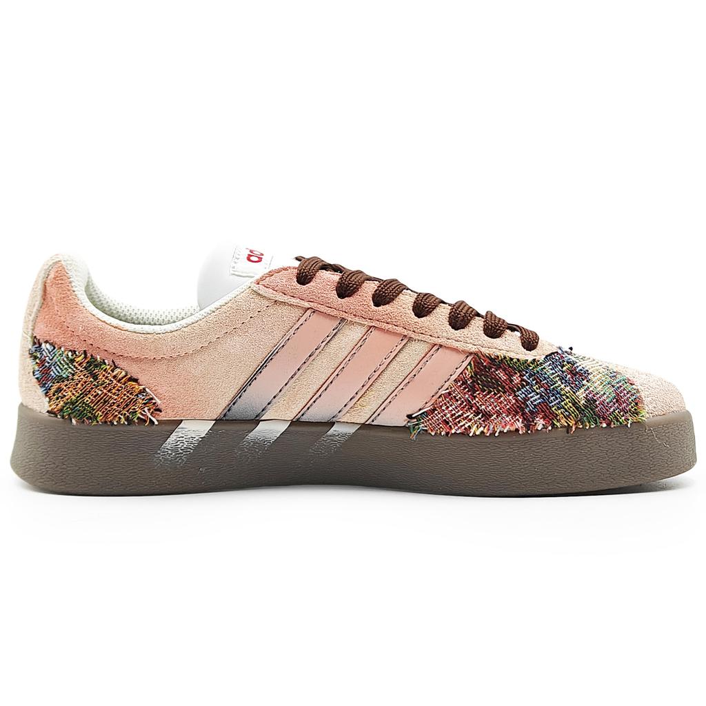 adidas VL COURT 2.0 Cushioning, Wear Resistant Low Top Skateboard Shoes Light Pink HQ1802(Team1284-)
