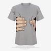 Cartoon Handgriff 3D-gedrucktes Kurzarm-T-Shirt Mock T-Shirt Herren-T-Shirt