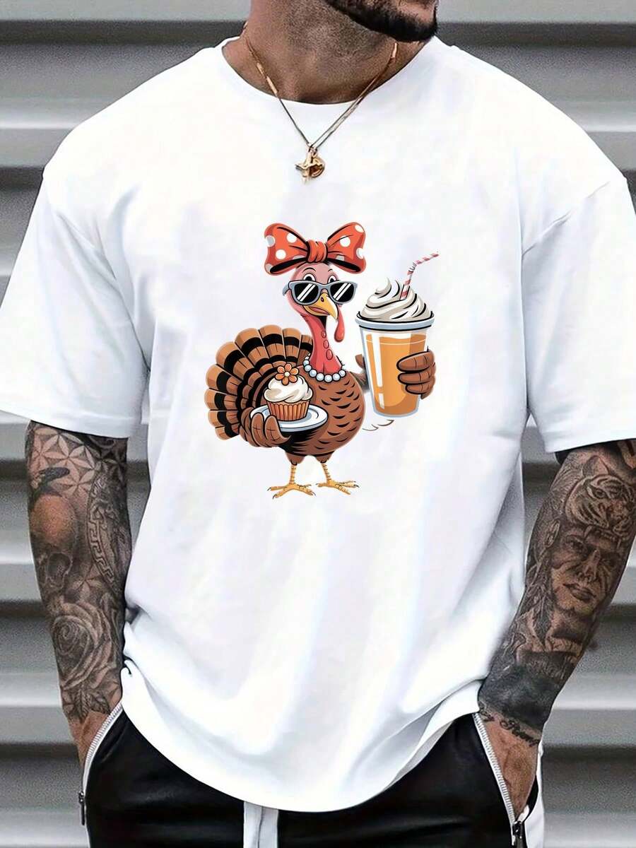 Sassy Turkey Pumpkin Spice Pie Thanksgiving Unisex T-Shirt S