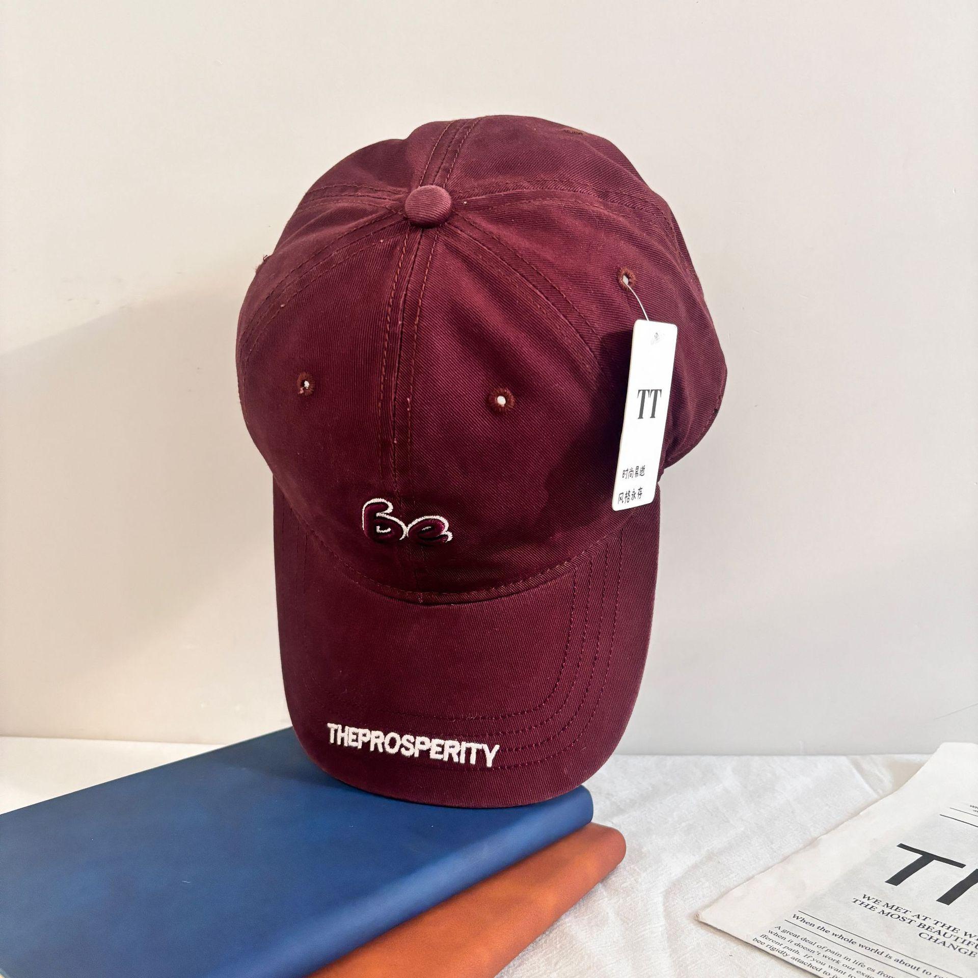 

Новая весенне-летняя бейсбольная кепка из чистого хлопка с загнутыми полями, мягким верхом и объемной вышивкой для мужчин и женщин, универсальная повседневная кепка M（56-58cm）