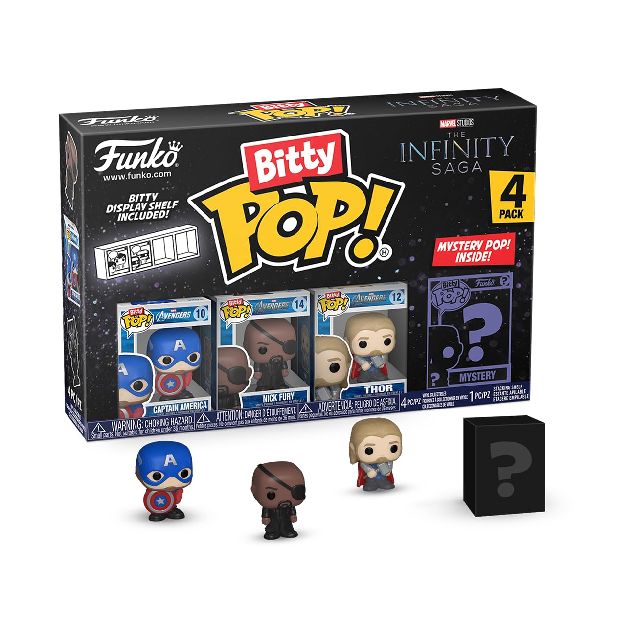 

Funko Bitty Marvel Funko Bitty Pop Marvel Мстители Капитан Америка 4 шт. POP!