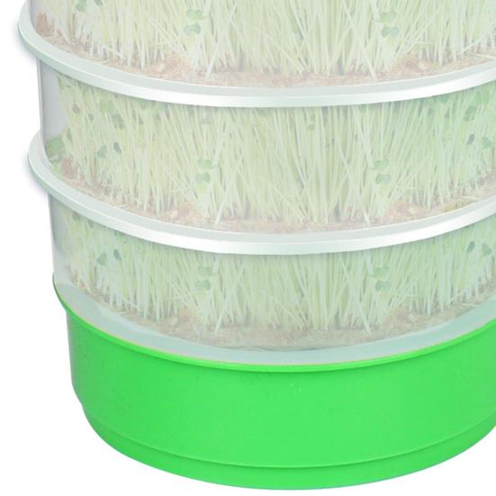 Tavă Rotundă pentru Germinat Fasole cu Găuri de Drenaj, Vas Germinare Stivuibil pentru Cultivarea Fasolei