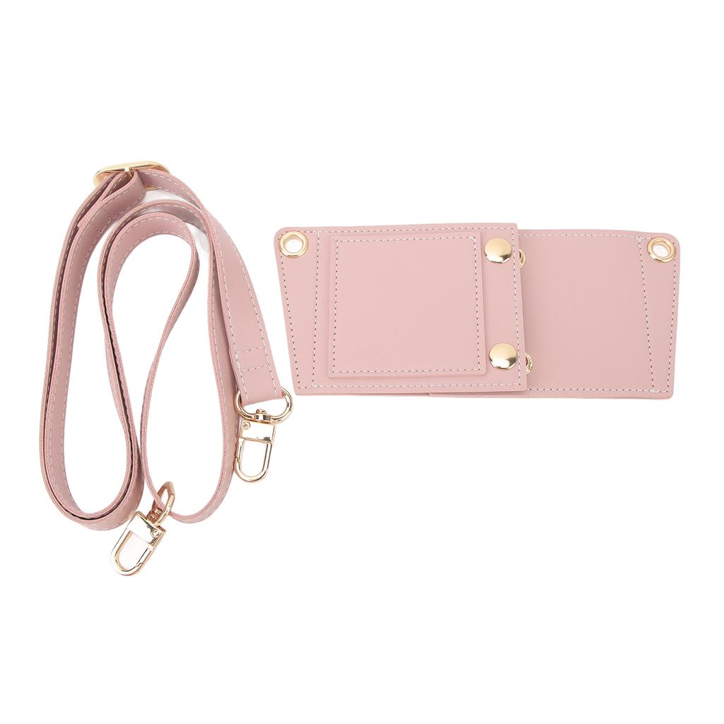 Water Bottle Holder PU Leather Insulation Portable Universal Fit Straw Cup Carrier for Travel Gym Pink
