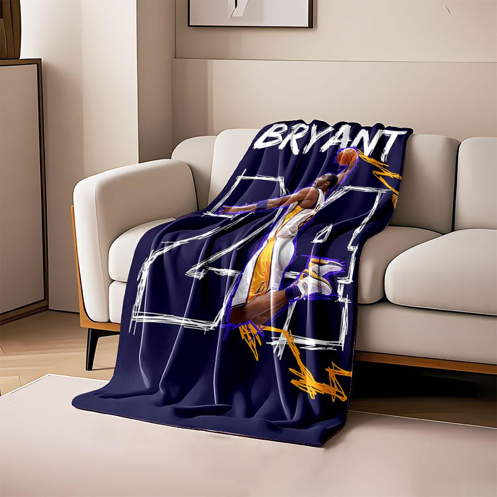 

A basketball player dunking with bold text and dynamic scribble effects. for all seasons blanket lunch break throw gift 80cm x 120cm