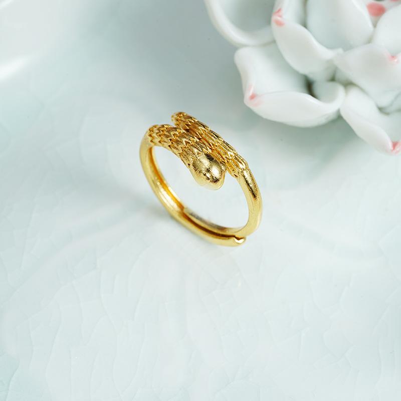New Chinese Style Ring Design Inspired Snake Ring Women's High-end Jewelry