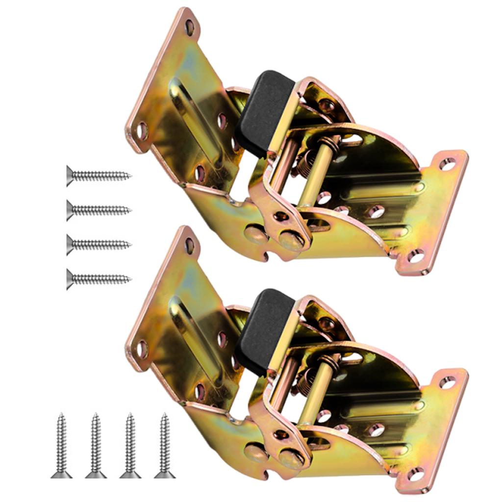 2pcs Locking Folding Hinges Concealed for Cabinets and Door Sturdy Iron Portable Furniture Hardware Easy Installion
