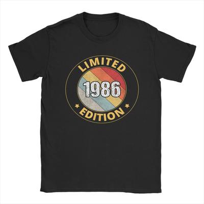 1986 Birthday Limited Edition Cotton TShirt For Unisexs Summer Vintage T Shirts ONeck Novelty Tee Shirt Big Size Casual Tops