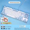Dareu EK815 Mechanical Keyboard – 108-Key Alloy, Black, Blue, Red, Brown Switches, Wired for E-sports, Gaming, and Office Use.