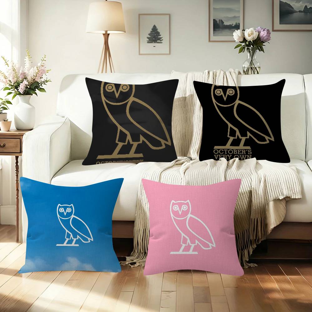 Octobers Very OwnO Owls OVO Pillowcase Toon Gift Cushion Cover Bedroom Home Sofa Chair Seat Decor Pillow Case