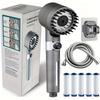 2026 new ion drop shower head with handheld filter shower, turbocharger with multiple spray modes, built-in filter on/off switch
