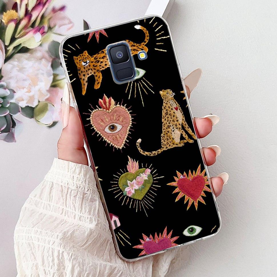 For Samsung Galaxy A6 2018 Case Luxury Painted Cover Soft Silicone Phone Case For Samsung A 6 A6 GalaxyA6 2018 Back Cover Coque