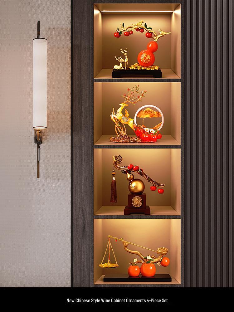 Chinese-Style Persimmon Gourd Ornament for Home Décor, Moving, and Housewarming Gifts