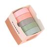5Rolls 10mmX2M Decorative Tape Aesthetic Paper Tape for Craft Scrapbooking Journal Notebook Photo Album Phone Packaging
